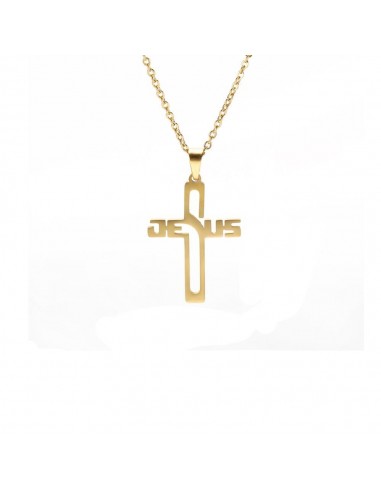 Collier Croix Inscription Jésus Amélioration de cerveau avec