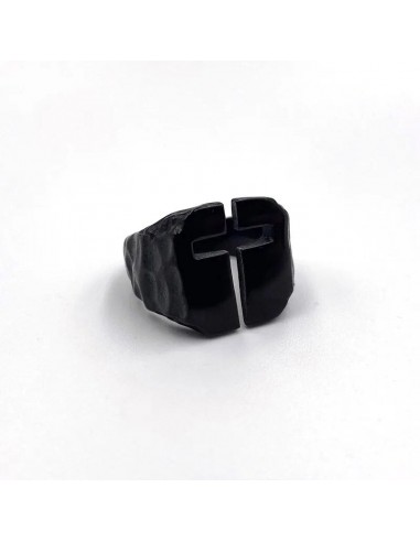 Bague Croix Noire pour Homme Fin de série