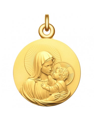 Médaille Vierge à l'enfant (Or Jaune) Dans la société mordern