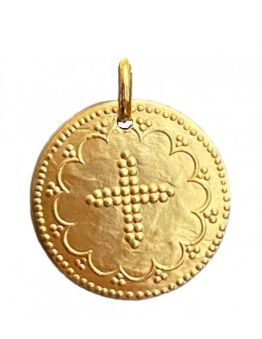 Médaille la croix perlée solde