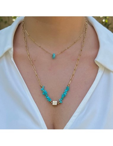 Gold Eye : Collier Turquoise, pierres naturelles JUSQU'A -70%! 