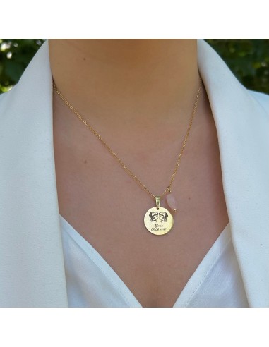 Spirituelle : Collier gravé et orné d'une pierre naturelle chez Cornerstreet bien 