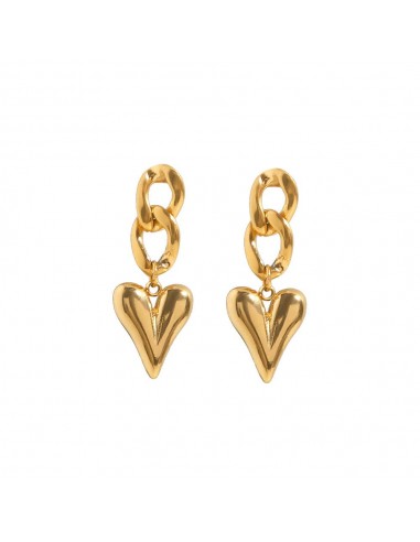 Big heart : boucles d'oreilles pendantes pas cher