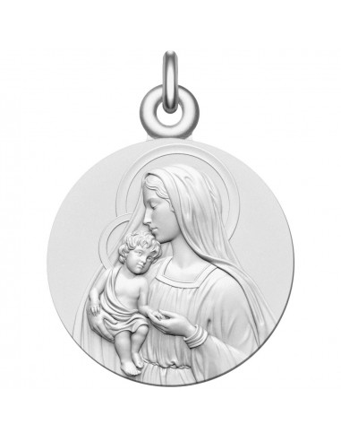 Médaille Vierge à l'enfant en linge