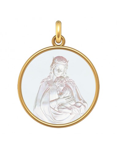 Médaille Vierge Couronnée à l'Enfant sur le site 