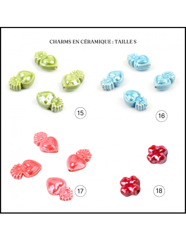 Charms en céramique les ctes