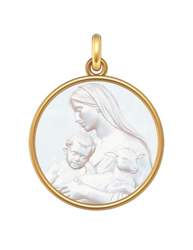 Médaille Vierge à l'Enfant et l'Agneau vous aussi creer 