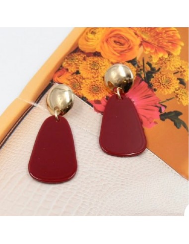 Boucles d'oreille Plaqué Rouge Economisez 